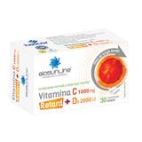 Vitamina C 1000 mg + D3 2000 UI Retard - Helcor BioSunLine, 30 comprimate