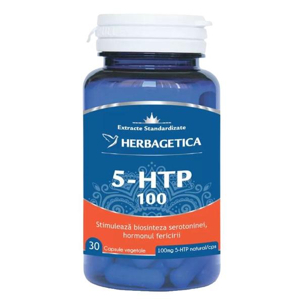 5-HTP 100 Herbagetica, 30 capsule