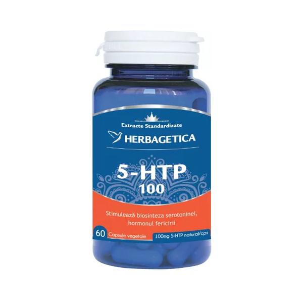 5-HTP 100 Herbagetica, 60 capsule