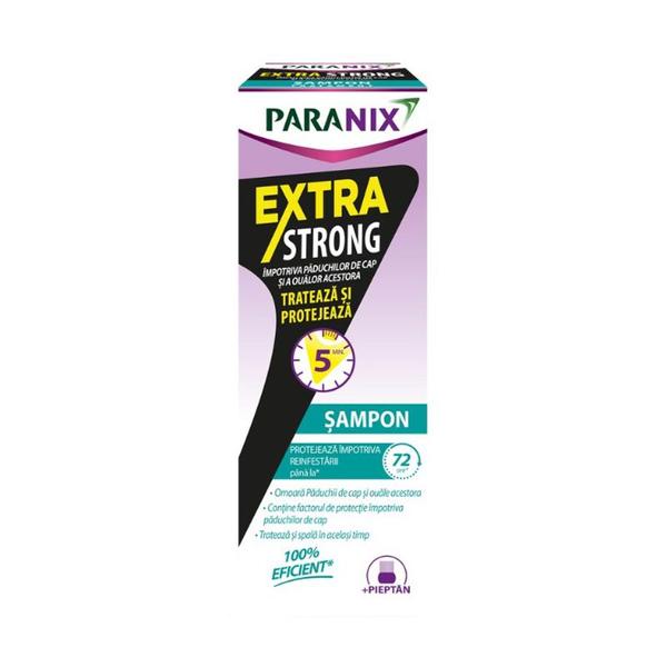Sampon Antipaduchi cu Pieptan Inclus – Hipcrate Paranix Extra Strong, 200 ml +Pieptan imagine pret reduceri