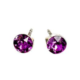 Cercei queen stone xirius x1, amethyst, argint 925, 6mm