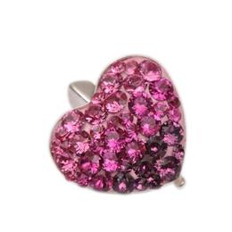 Pandantiv Queen Stone Heart Ceralun, Mov, Argint 925, 14mm