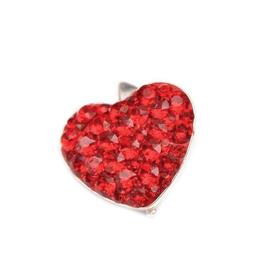 Pandantiv Queen Stone Heart Ceralun, Rosu, Argint 925, 14mm