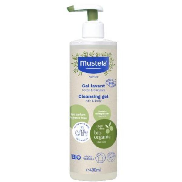 Gel de curatare pentru par si corp Mustela, certificat BIO, 400 ml