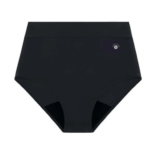 Slip menstrual pentru inot femieko, kaia, cu talie inalta, absorbtie moderata, negru, marime 3xl
