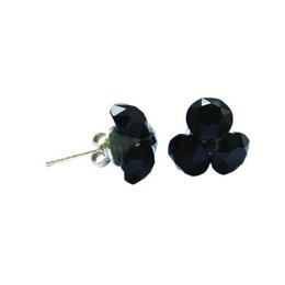 Cercei Queen Stone Xirius X3 Jet, Negri, Argint 925, 13mm