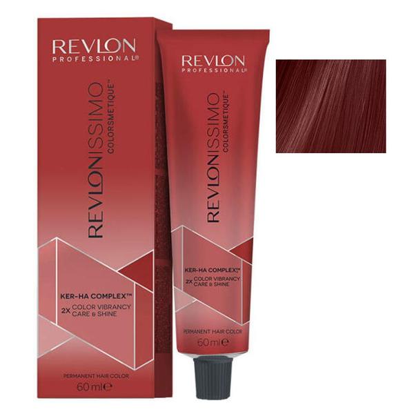 Vopsea Permanenta - Revlon Professional Revlonissimo Colorsmetique Ker-Ha Complex Permanent Hair Color, nuanta 5.65 Light Red Mahogany Brown, 60 ml