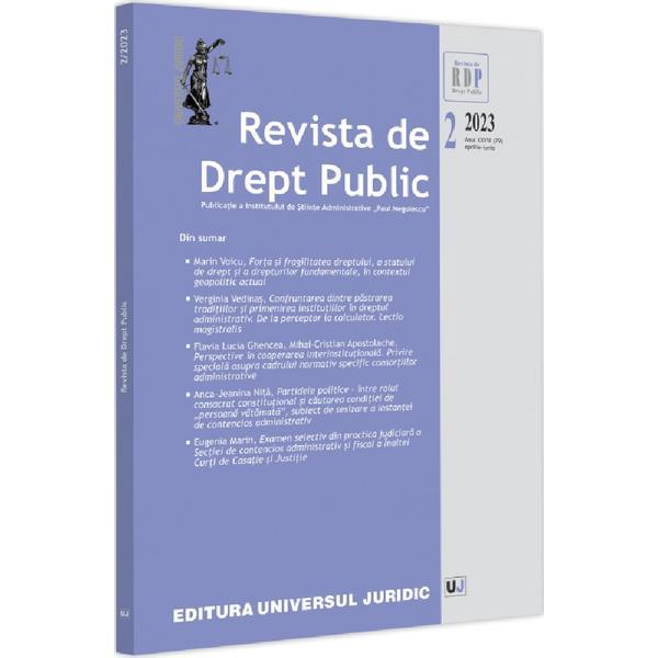 Revista de drept public nr.2 din 2023, editura universul juridic