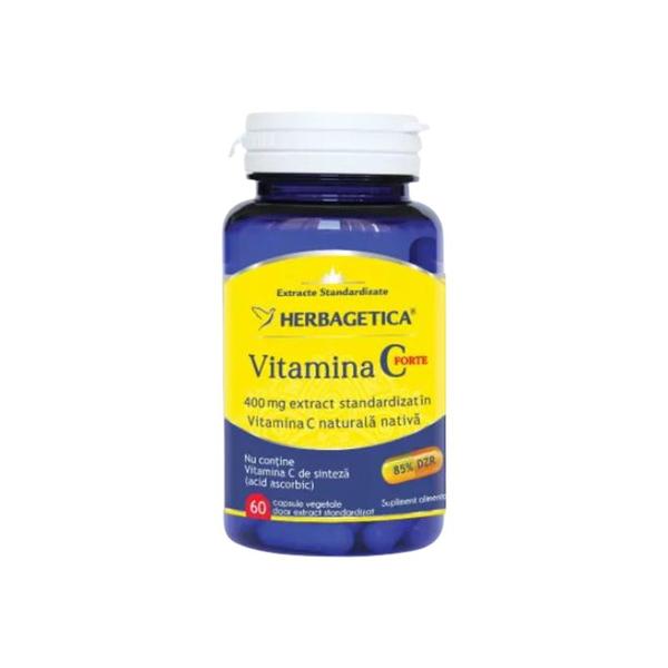 Vitamina C Forte 400 mg Herbagetica, 60 capsule vegetale