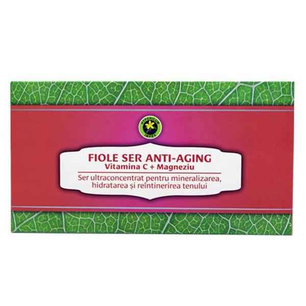 Set fiole anti-aging cu vitamina c si magneziu - hypericum, 12 buc x 2 ml
