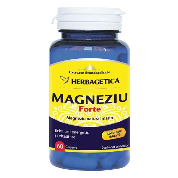 Magneziu Forte Herbagetica, 60 capsule