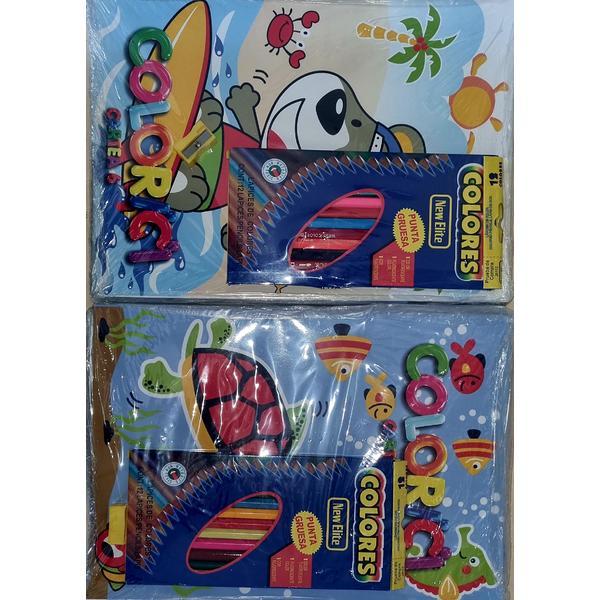 Pachet 10 Colorici (carti colorat) + 2 ascutitori si 2 seturi creioane pentru colorat - Editura Publisol
