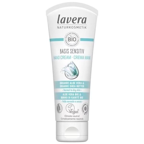 Crema de Maini cu Aloe Vera si Unt de Shea - Basis Sensitiv Lavera, 75 ml