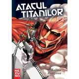 Atacul Titanilor Omnibus 1 Vol.1 + Vol.2 - Hajime Isayama, editura Nemira