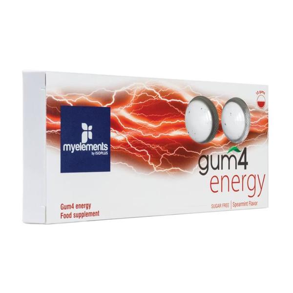 Supliment Alimentar Guma de Mestecat Fara Zahar Gum4 Energy - Myelements Isoplus, 10 buc