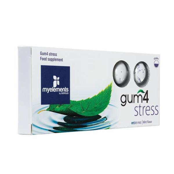 Supliment Alimentar Guma de Mestecat Fara Zahar Gum4 Stress - Myelements Isoplus, 10 buc