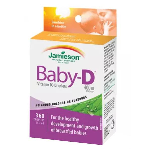 Vitamina D3 Picaturi pentru Copii 400 UI - Jamieson, 11.7 ml