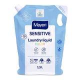 Detergent lichid Sensitive Color pentru haine colorate fără parfum, coloranți sau agenți de conservare Mayeri Sensitive, 1,5L 