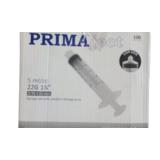 Seringi Unica Folosinta Prima, 5ml, ac 22G, 1 1/4'' (0.7 x 32mm), negru, Luer Lock, piston cauciuc, sterile, 100 buc