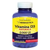 Vitamina D3 Naturala 5000 UI Herbagetica, 120 capsule vegetale