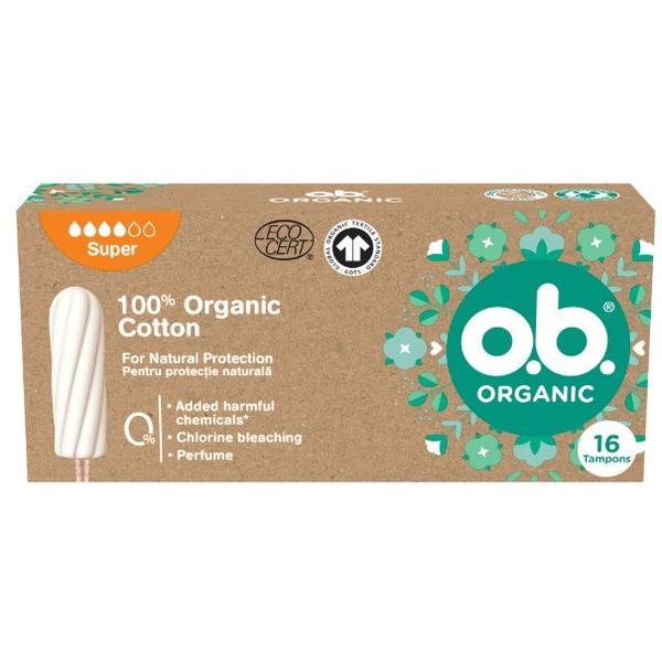 Tampoane - o.b. organic super, 16 buc