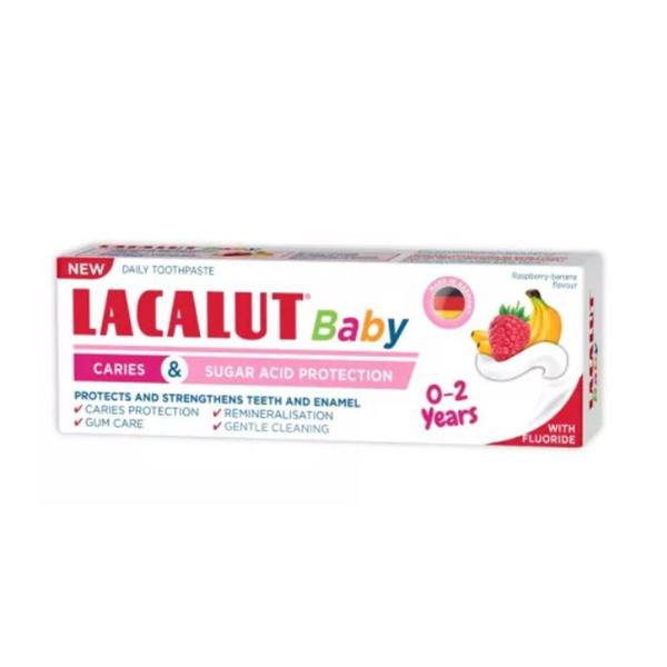 Pasta de Dinti pentru Copii 0-2 Ani - Lacalut Baby Caries & Sugar Acid Protection, 55 ml