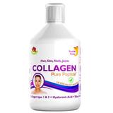 Colagen Lichid Hidrolizat Tip 1, si 3 cu 10.000mg + Biotina + Acid Hialuronic cu 9 Ingrediente, 500ml