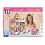 Set de constructie din lemn 298 piese - Little Princess, 7Toys