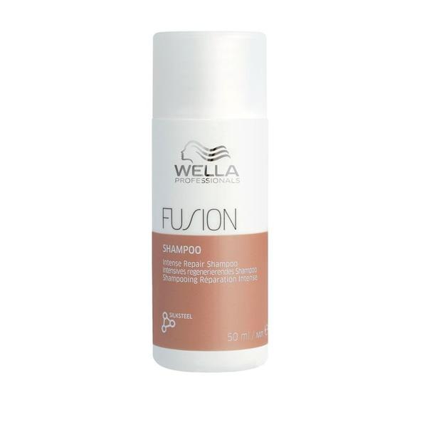 Sampon de Reparare pentru Par Deteriorat - Wella Professionals Fusion Mini, varianta 2023, 50 ml