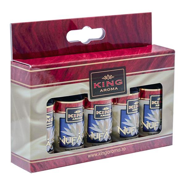 Pachet 5 uleiuri parfumate aromaterapie nufar, kingaroma, 5x10 ml
