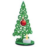 Decoratiune Craciun, Kingaroma, Bradut glob mic cu lumanare, Verde