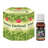 Pachet 40 Conuri parfumate Backflow Hem Paciuli si Ulei aromaterapie Paciuli Kingaroma, 40x10 ml
