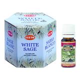 Pachet 40 Conuri parfumate Backflow HEM White Sage si Ulei aromaterapie Salvie Kingaroma, 40x10 ml