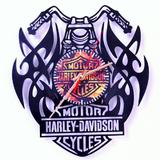 Ceas de perete vinil, Harley Flame, diametru 30 cm