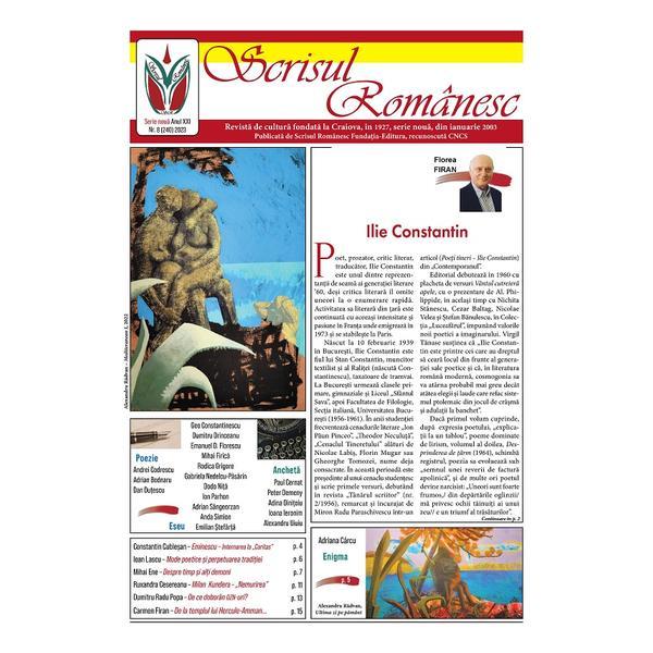 Revista scrisul romanesc nr.8 din 2023, editura scrisul romanesc