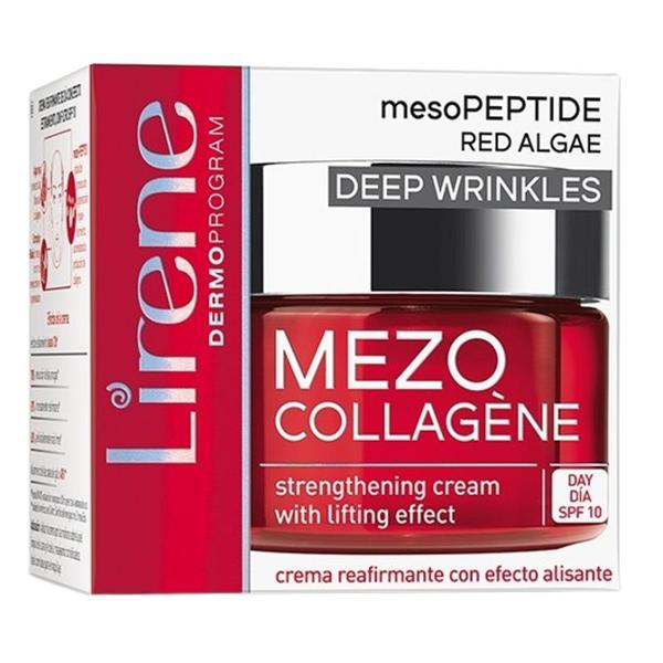 Crema Zi cu Efect de Lifting cu Colagen si Alge Rosii SPF10 - Lirene Dermo Program Mezo Collagene, 50 ml