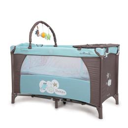 Patut pliabil moni cu 2 nivele sleepy blue blue