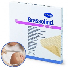 Comprese impregnate cu substanta grasa (anhidra) pentru plagi pe baza de parafina Hartmann, sterile, 75 x 100mm, 10 buc