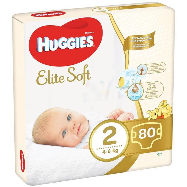 Huggies scutece copii Elite Soft Mega 2, 4-6 kg, 80 buc