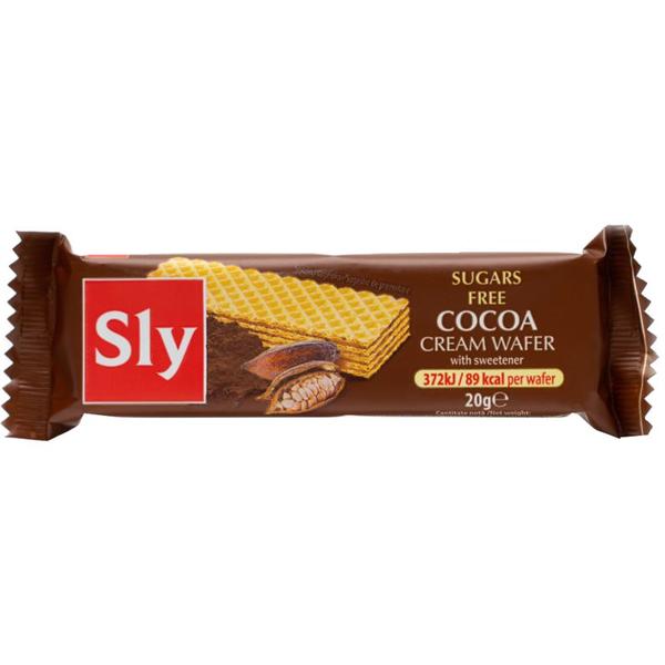SHORT LIFE - Napolitane cu Cacao fara Zahar Sly Nutritia, 20 g