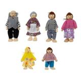 Set 6 papusi din lemn - Big Family, 7Toys