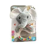 Jucarie zornaitoare de plus cu inel, Elefant, 7Toys