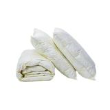 Set pilota 220x240 + 2 perne 50x70 Alsam, din pana si puf, crem
