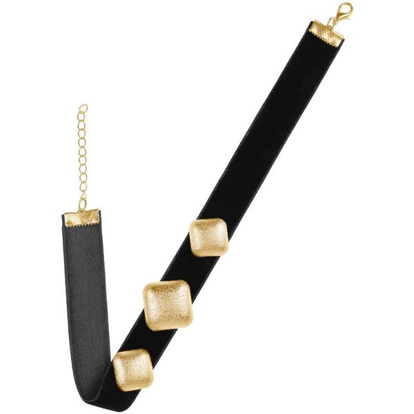 Colier Choker din Catifea, Lucy Style 2000, Gold, 1 buc