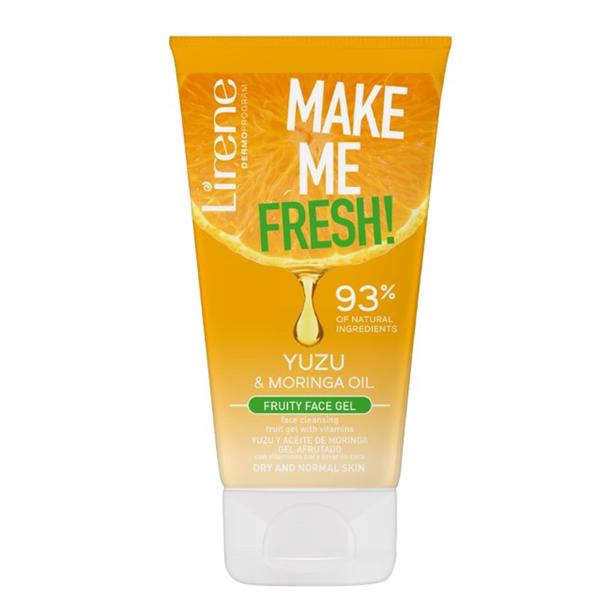 Gel de Curatare Faciala - Lirene Dermo Program Make Me Fresh! Yuzu & Moringa Oil, 190 ml