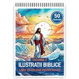 Carte de colorat pentru copii, 50 de ilustratii Biblice - Volumul II, 106 pagini