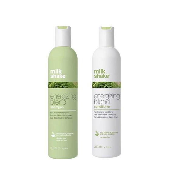 Pachet pentru Par Fin, Subtire si Fragil - Milk Shake Energizing Blend: Sampon Energizing Blend Shampoo, 300 ml + Balsam Energizing Blend Conditioner, 300 ml