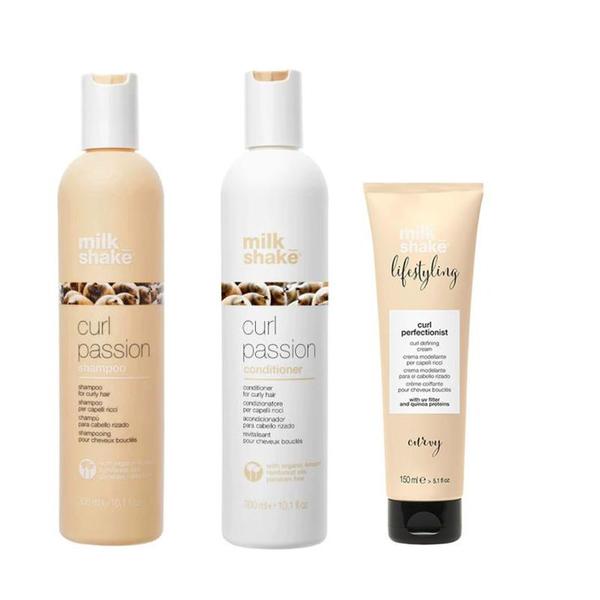 Pachet pentru Par Ondulat si Cret - Milk Shake Curl Passion: Sampon Curl Passion Shampoo, 300 ml + Balsam Curl Passion Conditioner, 300 ml + Crema Lifestyling Curl Perfectionist, 150 ml