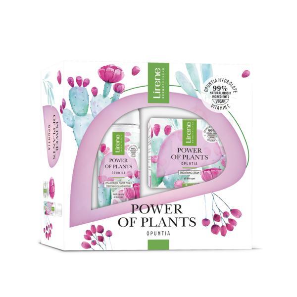 Set Power of Plants - Opuntia - Contine Crema faciala netezitoare 50ml + Spuma de curatare cu efect netezitor 150ml