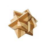 Joc logic IQ din lemn bambus Star, cutie metal - Fridolin
